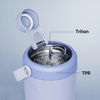 Bouteille d'eau isotherme en acier inoxydable Everich à double paroi, gourde de sport et shaker à protéines avec compartiment de rangement inférieur