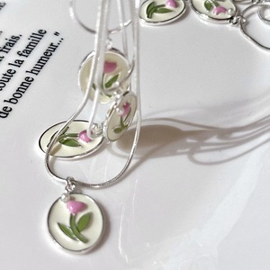 Collar con colgante de flor de tulipán, plata de ley S925, cadena elegante para clavícula, regalo para mujer, joyería de moda - Product Image 4