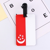 Nouveau créatif 3D PVC écologique typographie imprimé carte d'embarquement souple étiquette de bagage Badge d'identification pour bagages