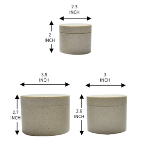 Bocaux en plastique de <span class=keywords><strong>paille</strong></span> de blé biodégradables avec couvercles, couleur et forme personnalisables, pour le stockage de cosmétiques, marque <span class=keywords><strong>VERSAILLES</strong></span> - Product Image 6