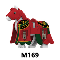 Cheval de guerre médiéval, cadeaux DIY, blocs de construction éducatifs en plastique compatibles avec les figurines d'anime, collection pour enfants, jouets pour enfants
