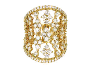 Anillo de Eternidad de Diamantes VS SI de Oro de 18k con Diseño Clásico y Elegante para Novia, Anillo de Boda Grande para Mujer, Venta al por Mayor en China - Product Image 4