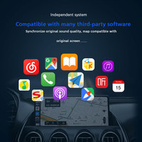 Adaptador Inalámbrico CarPlay Fuallwin, Dongle WIFI de 5 GHz + Conexión Dual USB Plug and Play para iPhone, 1 Año de Garantía