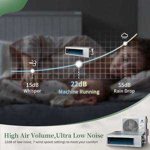 Sistema de <span class=keywords><strong>Aire</strong></span> Acondicionado HVAC Gree con Ductos Ocultos, Alta Presión Estática, Bomba de Calor Inverter de 12000Btu-48000Btu, <span class=keywords><strong>Aire</strong></span> Acondicionado de Techo con Wifi - Product Image 4