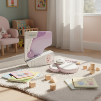Batterie électronique pour bébé KWONG U TOYS, jouet de percussion avec lumières et musique, instrument de musique éducatif précoce en plastique pour les enfants de 2 à 6 ans, unisexe