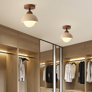 Lámpara de techo de travertino LED de un solo cabezal, estilo nórdico, para entrada, pasillo, balcón, accesorio de iluminación - Product Image 3