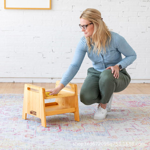 Tabouret en bois simple pour la maison, chaise pour enfants, chaise de maternelle, tabouret en bois pour la maison, repose-pieds, siège. - Product Image 1