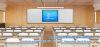 Tableau blanc interactif intelligent 4000*1305mm avec verrouillage-Conception coulissante horizontale-Prix bon marché pour les salles de classe