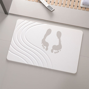 Tapete de Baño de Secado Rápido, Super Absorbente, <span class=keywords><strong>Antideslizante</strong></span>, de Tierra de Diatomeas, Diseño Minimalista para el Suelo del Baño - Product Image 1