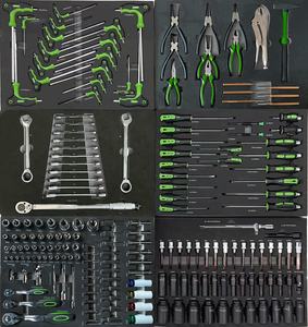 Coffret à outils roulant professionnel à 7 tiroirs, très résistant, certifié CE, très vendu, ensemble de réparation automobile de 202 pièces, personnalisable OEM - Product Image 3