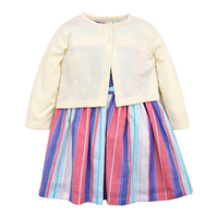 Setelan Baju Monyet Bayi Perempuan, Setelan Baju Monyet Rok Bayi Perempuan Baru Lahir Katun Grosir Kasual