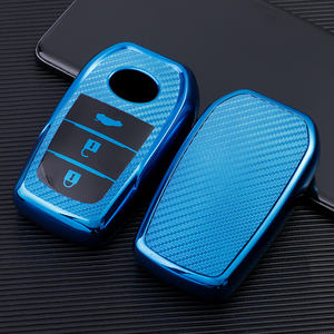 Funda de TPU suave de fibra de carbono para llave de coche, carcasa para Toyota <span class=keywords><strong>SIENNA</strong></span> Granvia Highlander Alphard CROWN VELLFIRE, llavero, bolsa - Product Image 3