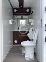 Remolque de Baños Móviles Personalizado DOT CE con 2 a 8 Estaciones, Aire Acondicionado, Tanques de Agua y Envío Global