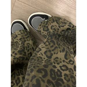 2025 printemps et automne nouvelles femmes imprimé léopard jean rétro Style américain mince droit décontracté pantalon large BF Style paresseux - Product Image 2