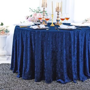 Custom <b>Round</b> Outdoors Party Banquet Wedding Spandex Velvet Woven Embroidered Durable Waterproof <b>Tablecloth</b> - Product Image 2