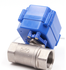 Vanne à boisseau sphérique motorisée électrique 2 voies DC9-24V 110V220V en acier inoxydable et laiton BSP NPT, vanne de régulation de débit motorisée - Product Image 3