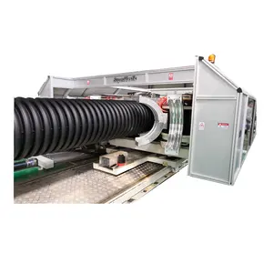 Dual single wall spiral corrugated pipe forming machine for water drain ,sewer pipe