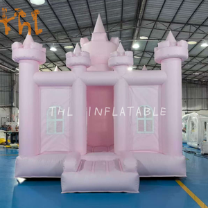 Thương mại bên nhảy nhà Inflatable màu hồng nhà bị trả lại sân sau sang trọng màu hồng lâu đài bouncy - Product Image 3