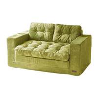 Sofá Personalizado sin Estructura, Gris, Comprimido, de 3 Plazas, Tapizado en Corduroy, Sofá Económico de 3 Plazas para Sala de Estar, Sofá Futón de Corduroy para el Suelo
