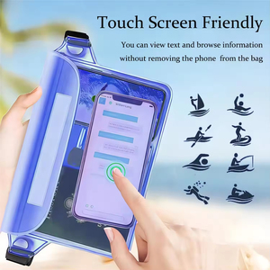 Nouvelle sacoche de taille imperméable en PVC pour sports de plein air, grande pochette étanche pour téléphone portable, sacoche de taille transparente, article très vendu. - Product Image 5