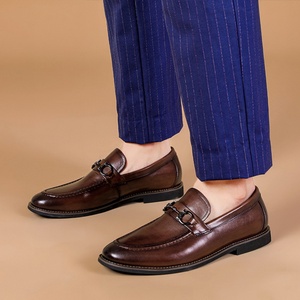 Zapatos de Vestir Casuales de Cuero Vacuno Auténtico para Hombre, Mocasines Cómodos para Oficina, Precio al por Mayor - Product Image 4
