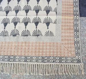 Indian Block Print Cotton <b>Rug</b> Handmade Indoor Outdoor Area Carpet <b>Boho</b> Floor Mat Home Decor - Product Image 6