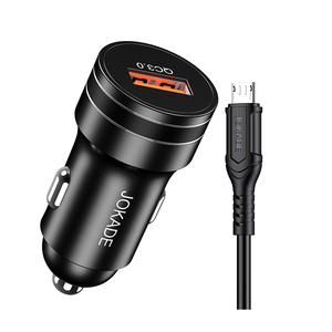 Chargeur de voiture Jokade 3A 18W Micro USB à charge rapide pour smartphones - Product Image 1
