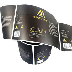 Tùy Chỉnh Mỹ Phẩm Nhãn Các Nhà Sản Xuất Vàng Lá Dầu Gội Nhãn Đen Sang Trọng Nhãn Hiệu Riêng Chăm Sóc Cá Nhân Cho Bao Bì Chai - Product Image 2