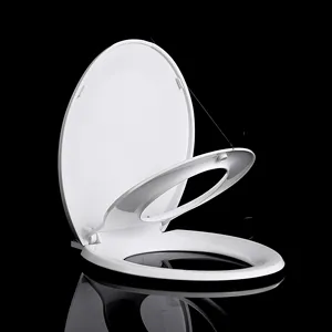 Double Adult Kid Toilet Seat Cover Elongated Shape Soft Closing Family Children Toilet Lid