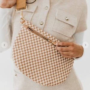 Novità 2026: Marsupio Intrecciato <span class=keywords><strong>con</strong></span> Design a Quadri in Pelle Vegana, Borsa a Tracolla Trendy, Regalo per Lei - Product Image 1