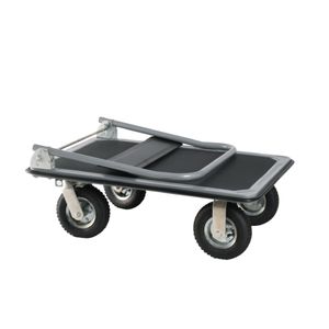 Carro de mano plegable de metal con rueda neumática para almacén y mudanza ligera y duradera de fábrica - Product Image 2