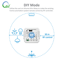 Interrupteur intelligent WiFi Mini Max.16A avec application Smart Life pour l'automatisation de la maison intelligente, 1 gang, commande vocale