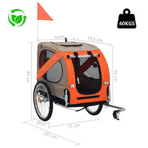 कम मोक फोल्डिंग पालतू कुत्ते वाहक गाड़ी गाड़ी ले कार्गो आसान त्वरित संलग्न करना साइकिल कुत्ता बाइक ट्रेलर - Product Image 2