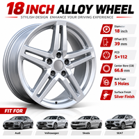 Jantes de voiture en alliage CB66.6 en gros, jantes personnalisées argentées, jantes de rechange pour voitures Audi, accessoires automobiles