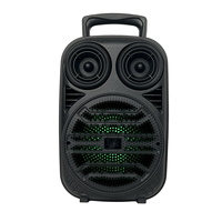 Altavoz Karaoke Inalámbrico de 6.5 Pulgadas con Micrófono Incorporado, LED RGB, BT 5.0, Salida de 8W, Alimentado por Batería, Control Remoto, Compatible con Aplicaciones
