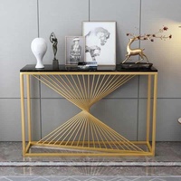 Mesa de consola de sala de estar ligera moderna contemporánea de alta calidad con patas de Metal para el hogar, Bar, oficina, comedor, muebles de cocina