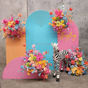 ซุ้มอะคริลิคตกแต่งงานแต่งงานพร้อมฉากหลังดอกไม้ - Product Image 3