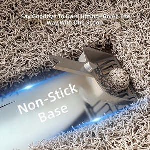 Bac à litière carré pour chats adultes en acier inoxydable, extra large, manuel, amovible, entièrement fermé, anti-odeur, anti-éclaboussures et durable - Product Image 4
