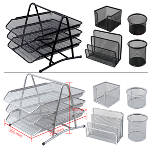 Foska Office durevole 5 pz Set supporto per archiviazione Desktop per l'organizzazione di penne a lettera matite pennarelli note e graffette - Product Image 2