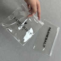 Venta al por mayor bolsa de plástico para embalaje de joyas, bolsa de embalaje para trajes de baño bolsa con cierre de cremallera rosa con logotipo propio de impresión personalizada