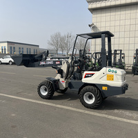 Nouvelle livraison gratuite Petite chargeuse-pelleteuse électrique 800 kg à batterie 4x4 avec pelle frontale, mini-dumper et chargeuse sur roues avec boîte de vitesses