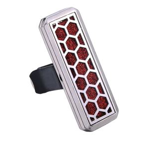 Square Stainless Steel <b>Car</b> Aromatherapy Essential Oil <b>Diffuser</b> Interior Air Vent Clip - Product Image 2