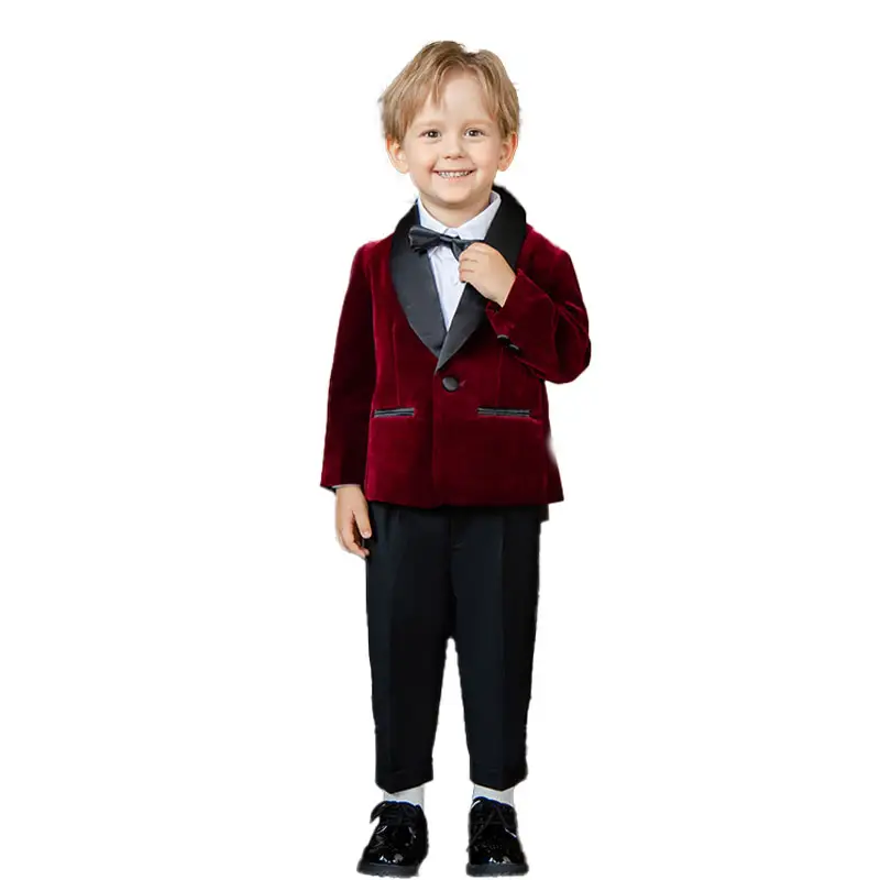 High Quality Baby Clothing Sets Children's coat New Boys' Plaid Suit Performance Dress boys formal suit