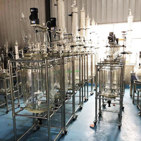Distillats de cristal, récipients de distillation, cristalliseur de laboratoire à l'échelle pilote, réacteur de cristallisation en verre, équipement