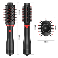 Lisseur de cheveux ionique 5 en 1 1200W, sèche-cheveux, diffuseur, peigne électrique, brosse de massage pour hôtels, utilisation en extérieur, camping-car, modèle d'usine Golden