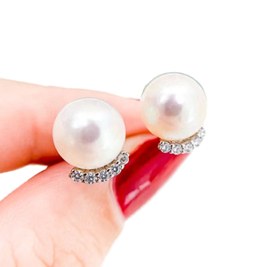 UM Jewelry Freshwater Pearl Charm <b>Earrings</b> DIY 925 Sterling Silver with Gold Plating <b>Cute</b> Party/Engagement Jewelry for Women - Product Image 1