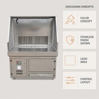 Banc de polissage commercial pour la fabrication des métaux avec extraction des poussières pour atelier, table de ponçage et de finition en acier inoxydable