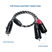 Nouveau produit, vente chaude : Câble audio XLR séparateur blindé tressé pour microphone, mixeur, amplificateur et instrument de musique