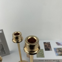 Support de bougie de Noël de luxe pour mariage, chandelier en métal exquis, décoration d'intérieur, élégant, doré, écologique
