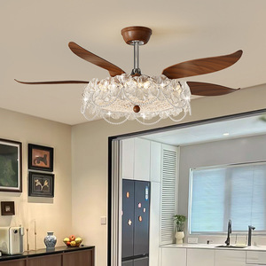 <b>Vintage</b> Style <b>Ceiling</b> Fan <b>Light</b> With Remote Control Dimmable Led For Home Use - Product Image 3